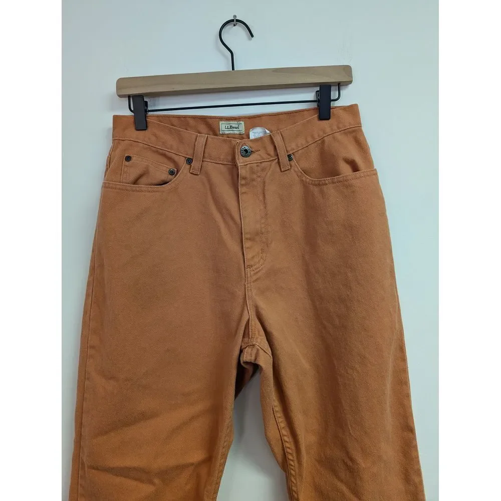 Vintage L.L. Bean‎ Colored Straight Leg Jeans Mom 90's Terracotta 12P 30
